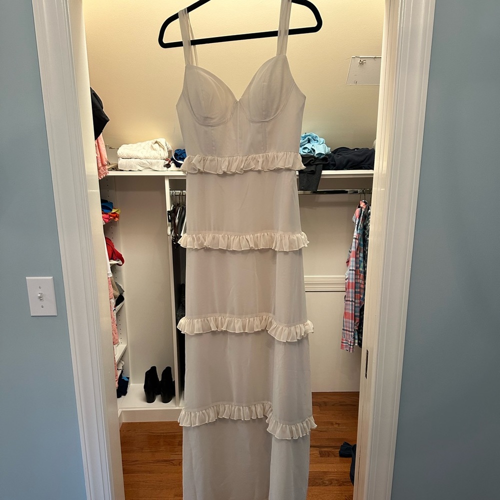 Revelry Sloane Chiffon Dress - Sand, size 6